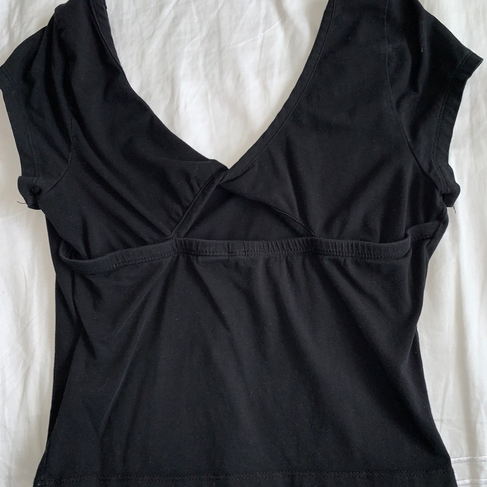 Cross Back Crop Top T-Shirt